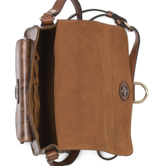 NEW Patricia Nash Ilina OWL Print Flap Leather Crossbody - Picture 3 of 6